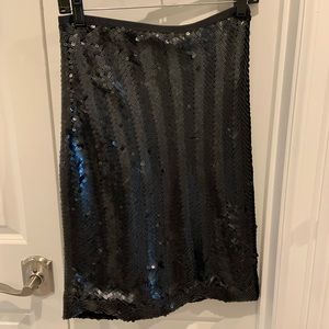 J Crew Black Sequin Skirt
